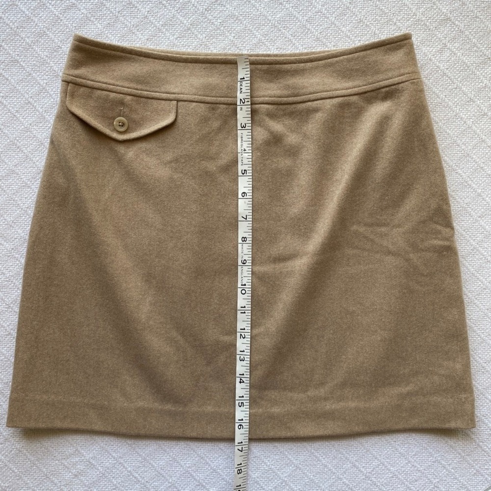 Banana Republic Wool Cashmere Blend Mini Skirt Beige Camel Classic Lined Size 4 - Picture 6 of 6